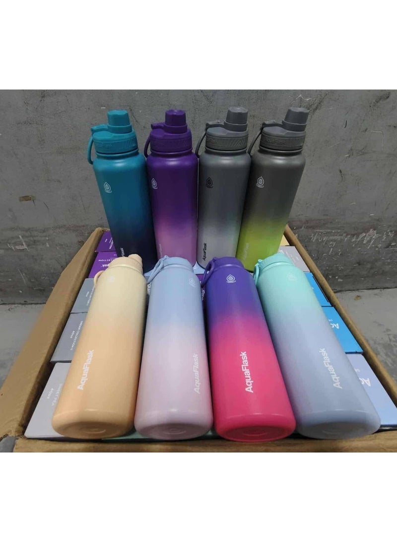 أكوافلاسك 40 أونصة من الفولاذ المقاوم للصدأ، معزول بتفريغ الهواء، مانع للتسرب، رياضي - Image 4